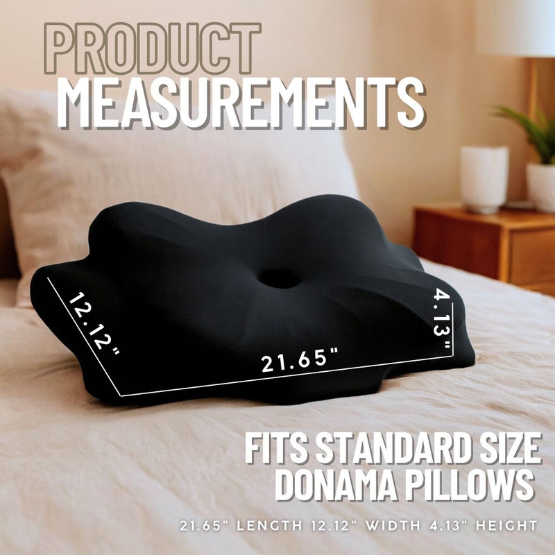 PlanetofBamboo Premium Cervical Pillow Case (Pillowcase Only) - Compatible with Donama Cervical Pillow for Neck and Shoulder Standard Size 21.65" L 12.12" W 4.13 H Pillows - Image 3