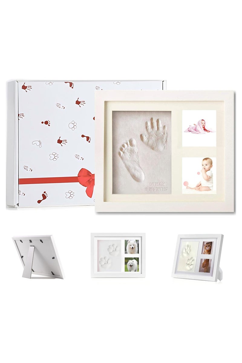 Baby Hand And Footprint Kit 28×23cm,Baby Photo Album,Baby Casting Kit With Clay,Newborn Baby Gifts,New Mum Gifts,Baby Shower Gifts,Baby Essentials For Newborn Memorial,Paw Print Kit For Dogs - Image 1