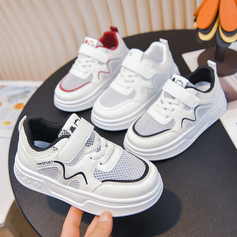 Children''s White Sneakers 2026 Summer Model Boys'' Mesh Panel Shoes Baby Soft-Soled Walking Shoes Breathable Girls'' Sports Shoes - Image 5