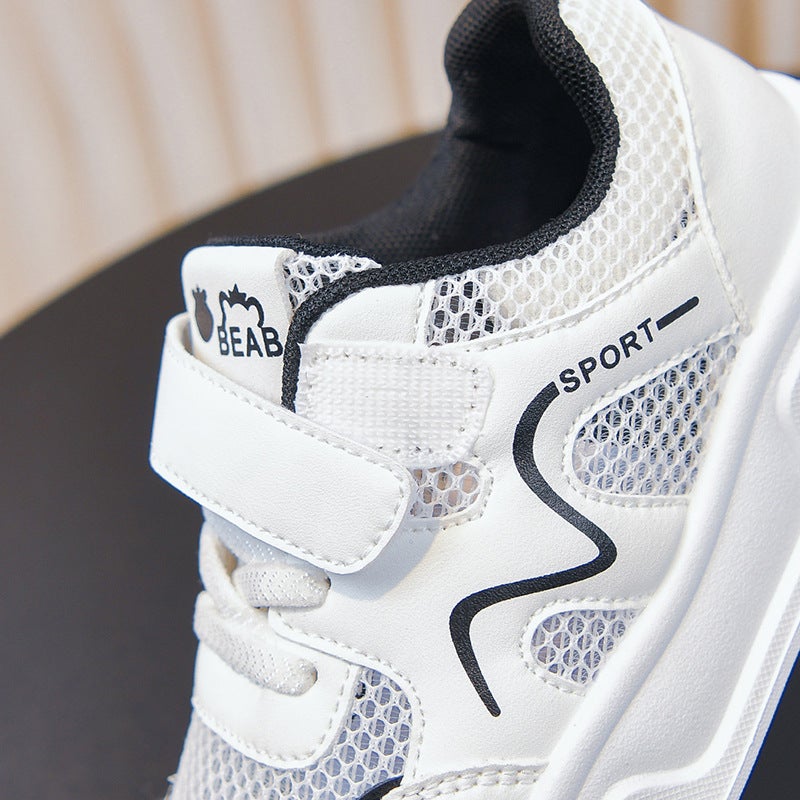 Children''s White Sneakers 2026 Summer Model Boys'' Mesh Panel Shoes Baby Soft-Soled Walking Shoes Breathable Girls'' Sports Shoes - Image 3