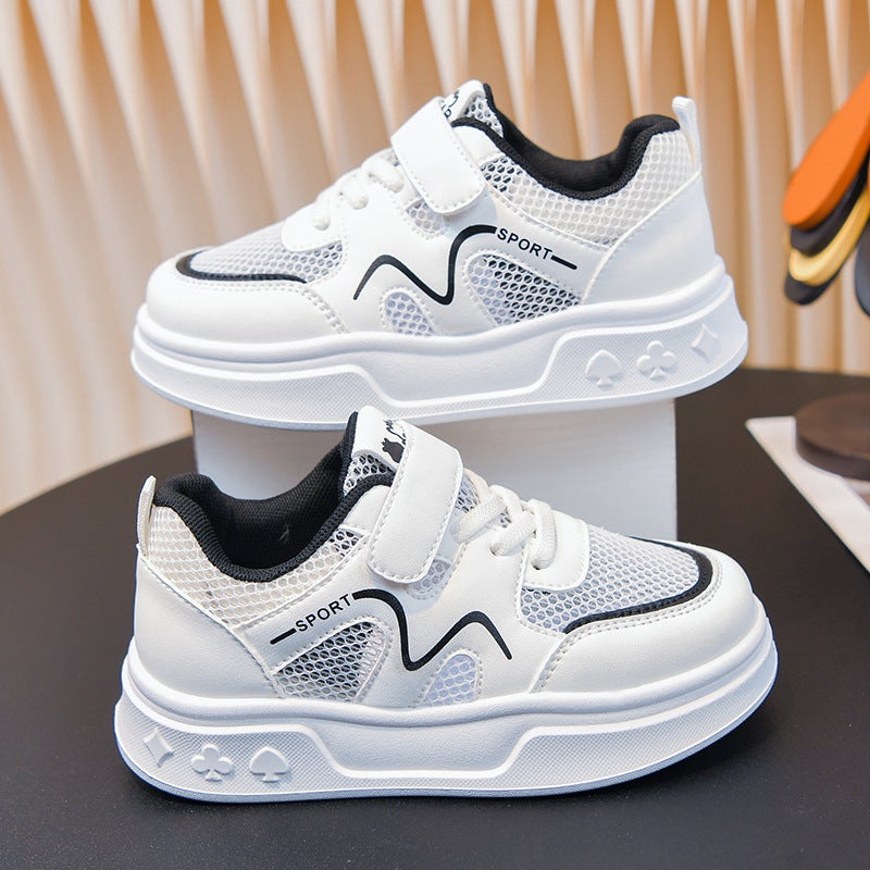 Children''s White Sneakers 2026 Summer Model Boys'' Mesh Panel Shoes Baby Soft-Soled Walking Shoes Breathable Girls'' Sports Shoes - Image 2