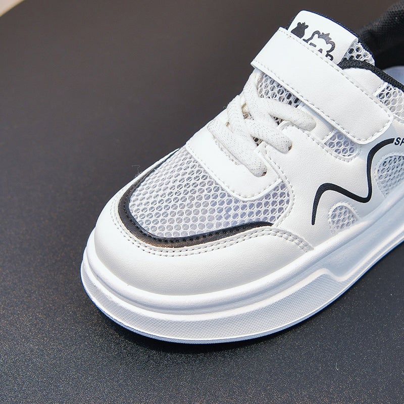 Children''s White Sneakers 2026 Summer Model Boys'' Mesh Panel Shoes Baby Soft-Soled Walking Shoes Breathable Girls'' Sports Shoes - Image 4