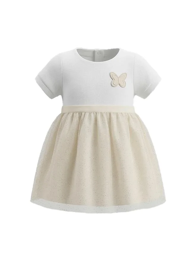 Babies & More Babies & More Newborn Girls Multicolor Short Sleeve Dress