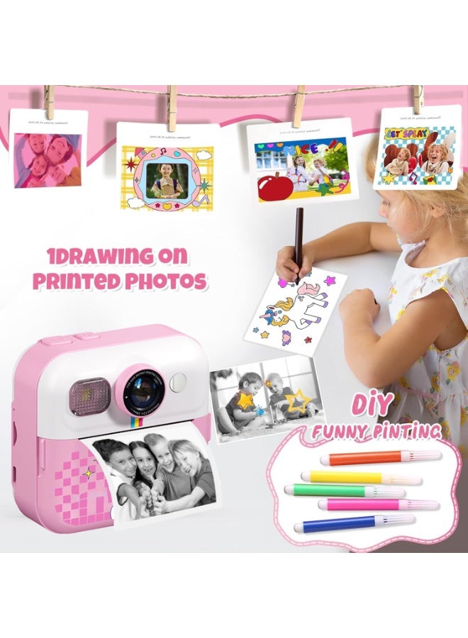 Garlo Kids Camera Instant Print, Camera for Kids with Printable Photos, Toddler Camera Toys for Children Ages 3-14, Digital Camera Birthday Gifts for Girls 4 5 6 7 8 9 10 11 12 13 Years Old (Pink) - Image 5