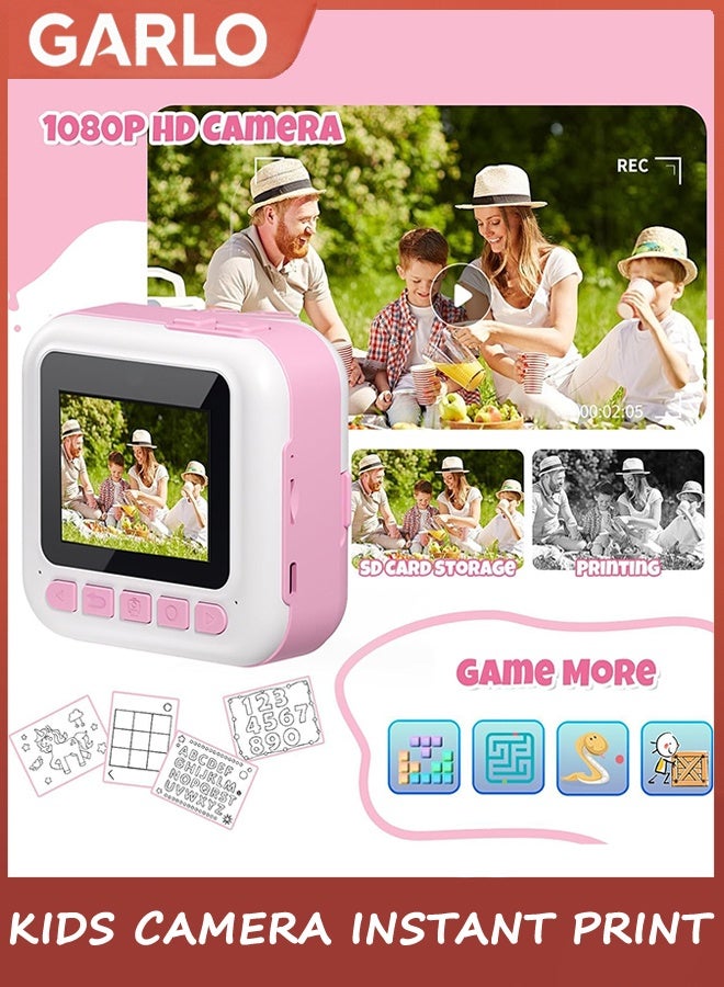 Garlo Kids Camera Instant Print, Camera for Kids with Printable Photos, Toddler Camera Toys for Children Ages 3-14, Digital Camera Birthday Gifts for Girls 4 5 6 7 8 9 10 11 12 13 Years Old (Pink) - Image 3