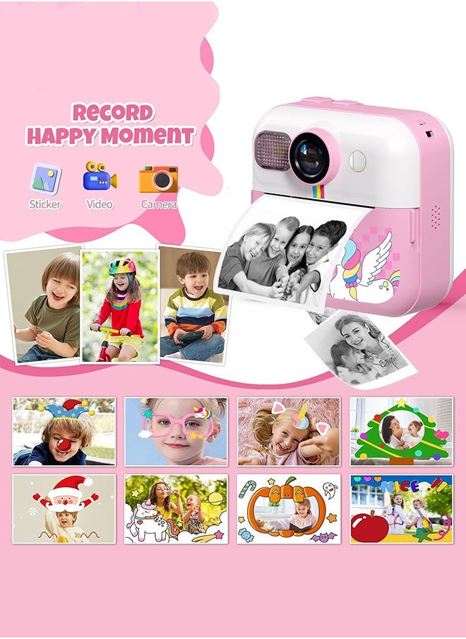Garlo - Kids Camera Instant Print, Camera for Kids with Printable Photos, Toddler Camera Toys for Children Ages 3-14, Digital Camera Birthday Gifts for Girls 4 5 6 7 8 9 10 11 12 13 Years Old (Pink) - Image 1