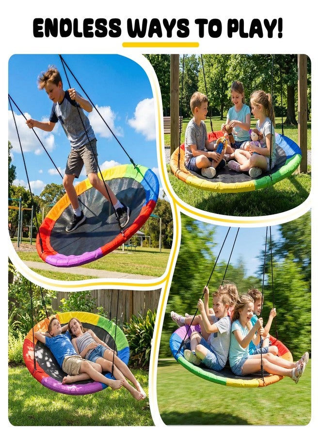 Trekassy 48 Inch Saucer Tree Swing, 700lbs Capacity Round Swing for Kids Adults Outdoor Backyard, 900D Oxford Waterproof with Adjustable Ropes - Image 5