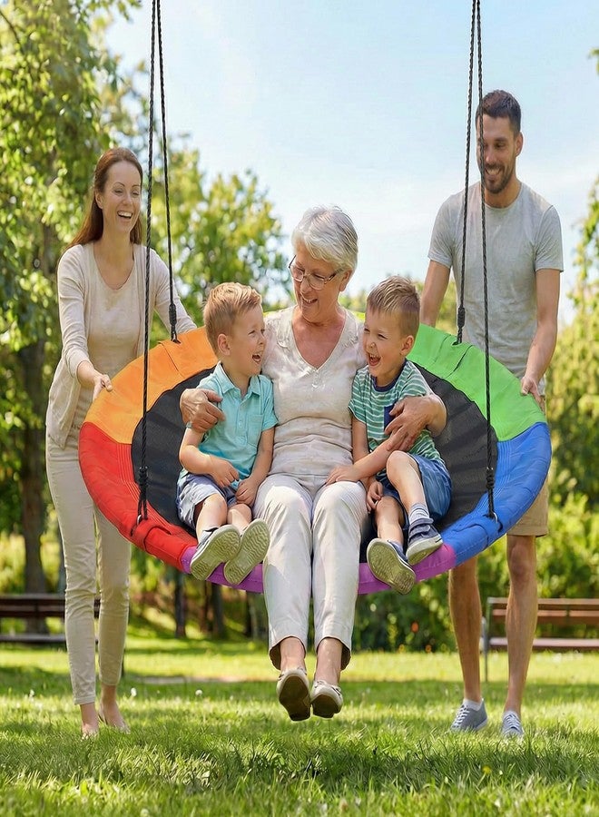 Trekassy 48 Inch Saucer Tree Swing, 700lbs Capacity Round Swing for Kids Adults Outdoor Backyard, 900D Oxford Waterproof with Adjustable Ropes - Image 4
