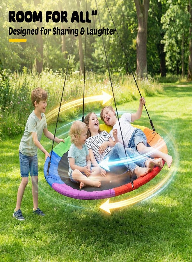 Trekassy 48 Inch Saucer Tree Swing, 700lbs Capacity Round Swing for Kids Adults Outdoor Backyard, 900D Oxford Waterproof with Adjustable Ropes - Image 3