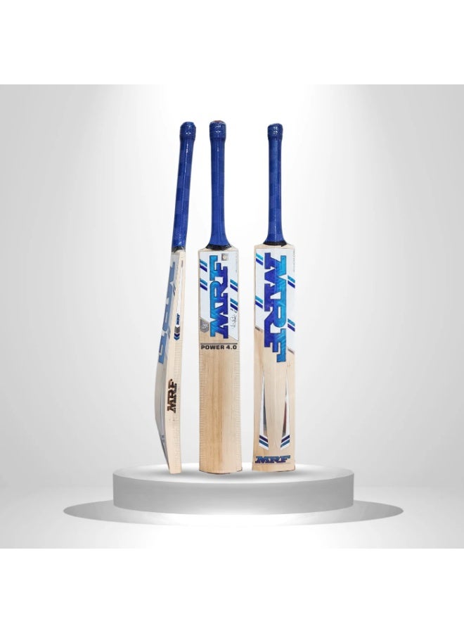 إم آر إف مضرب الكريكيت MRF Power 4.0 من خشب الصفصاف الإنجليزي بيد قصيرة - Image 1