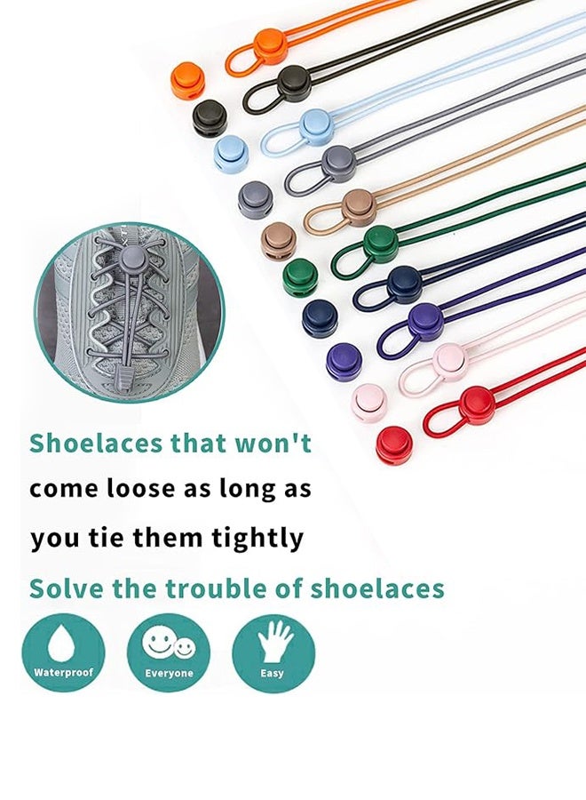 2 Pairs No Tie Elastic Shoe Laces for Adults Kids, Round Strong Lock Tieless Sneaker Laces, Adjustable Quick Strings - Image 4