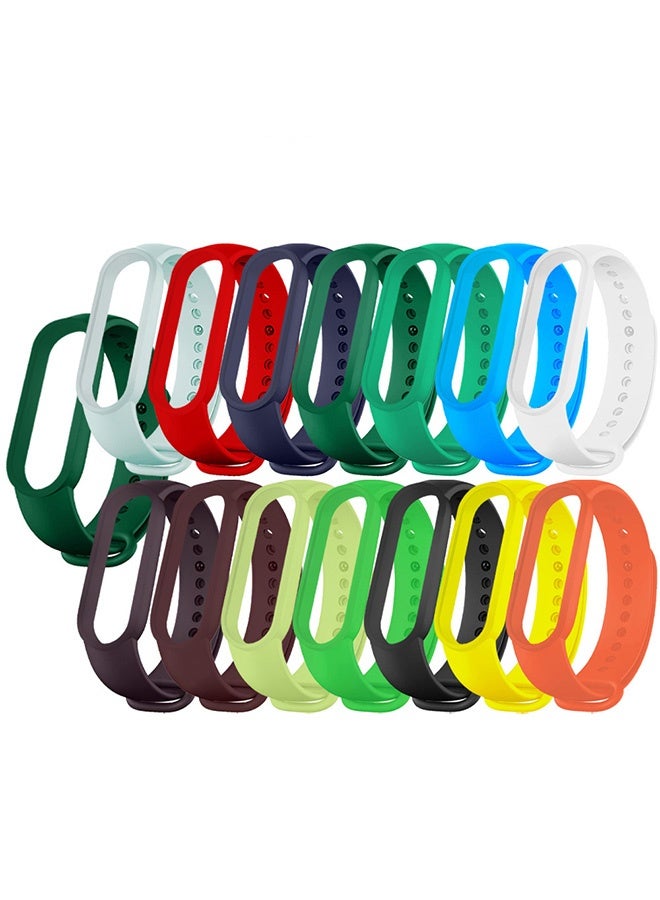 15 Pieces of Strap Band for Xiaomi Mi Band 6 Mi Band 5 - Silicone Watch band Replacement Band