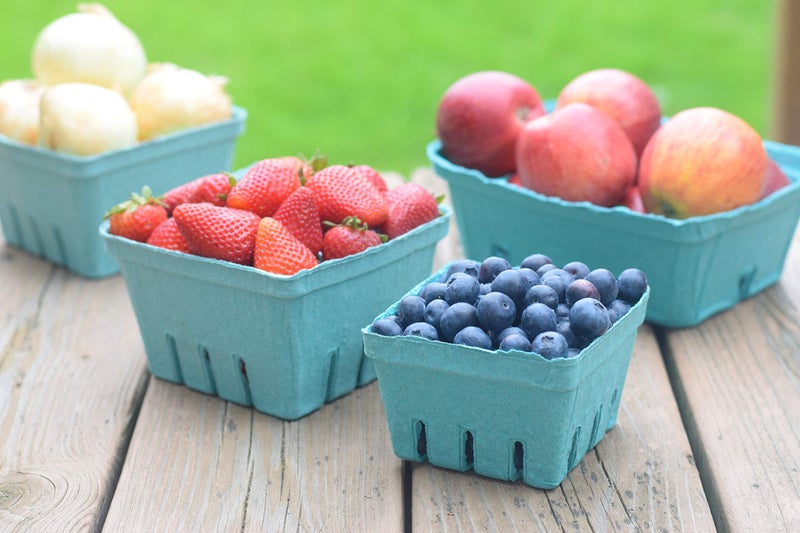 JA Kitchens Green Molded Pulp Fiber Berry/Produce Vented 1 Pint Basket (40 Pieces) - Image 4