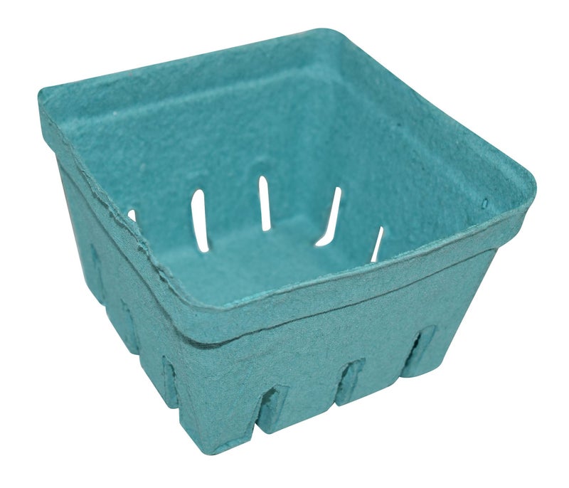 JA Kitchens Green Molded Pulp Fiber Berry/Produce Vented 1 Pint Basket (40 Pieces) - Image 2