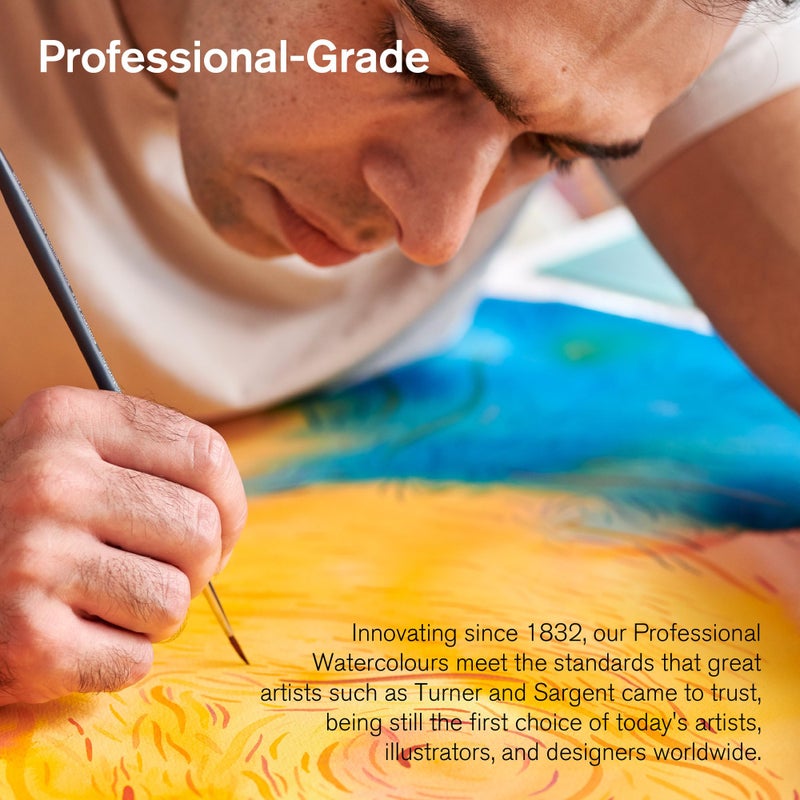 Winsor Newton Winsor & Newton Professional Watercolor Paint Set, Lightweight Metal Box, 24 Half Pan - Image 4