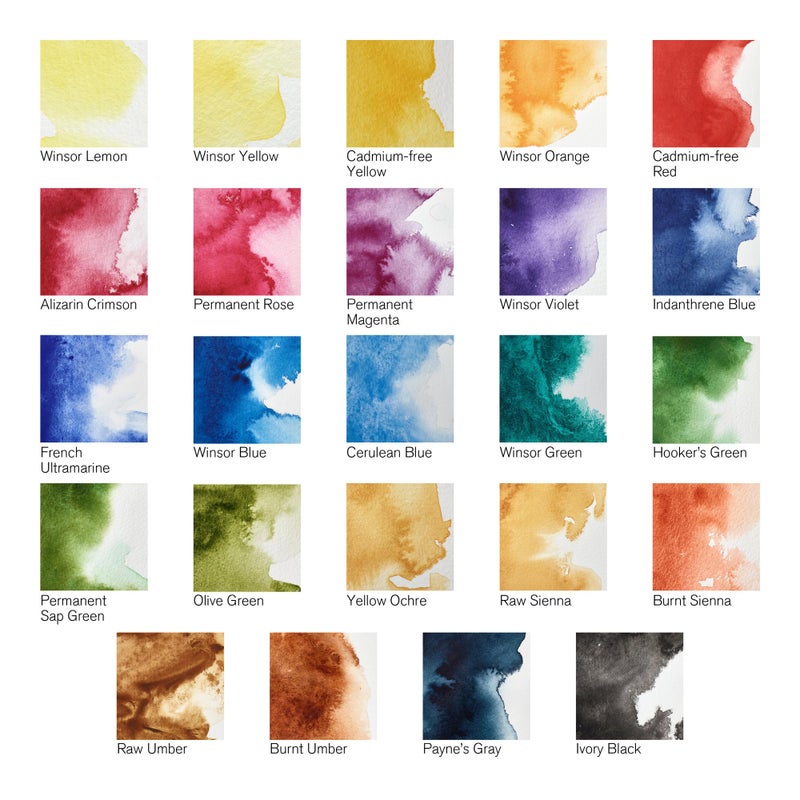 Winsor Newton Winsor & Newton Professional Watercolor Paint Set, Lightweight Metal Box, 24 Half Pan - Image 2