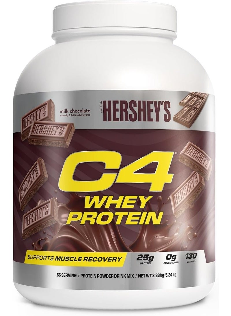 CELLUCOR C4 Whey Protein Powder, Hershey's Chocolate - 25g Protein, 0g Added Sugar, 130 Calories Per Serving, Supports Muscle Recovery, 66 Servings, - Image 1
