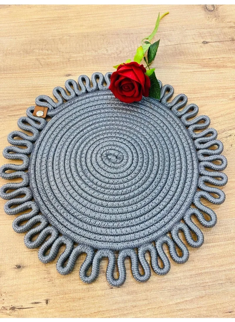 BDZ Deri BDZ Leather Wicker Jute Presentation Plate Mat American Service