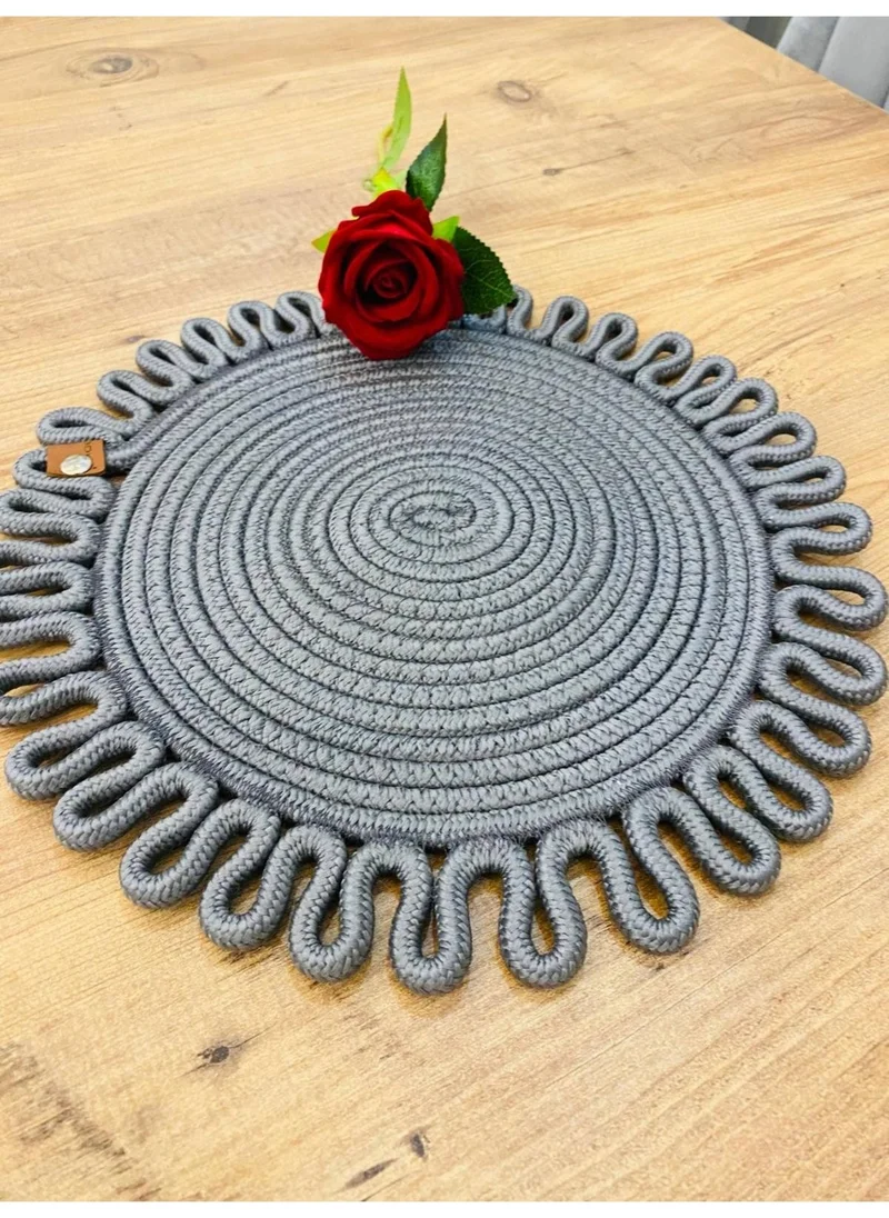 BDZ Deri BDZ Leather Wicker Jute Presentation Plate Mat American Service