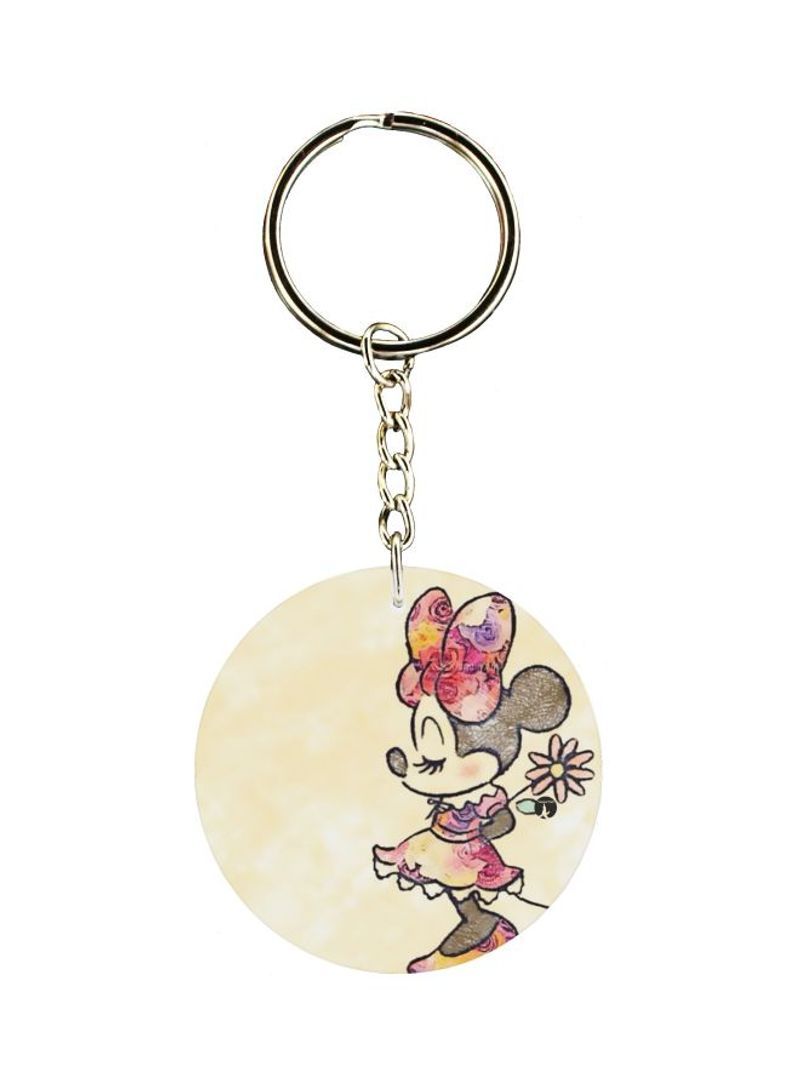 Minnie Mouse Cartoon Printed Keychain