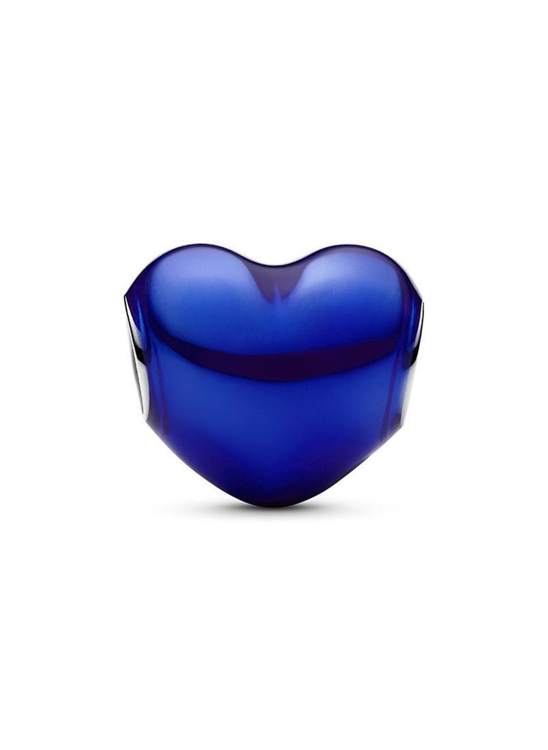 PANDORA Metallic Blue Heart Charm  - Image 1
