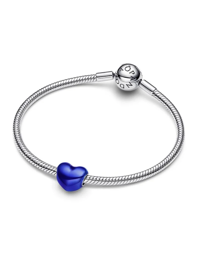 باندورا Metallic Blue Heart Charm