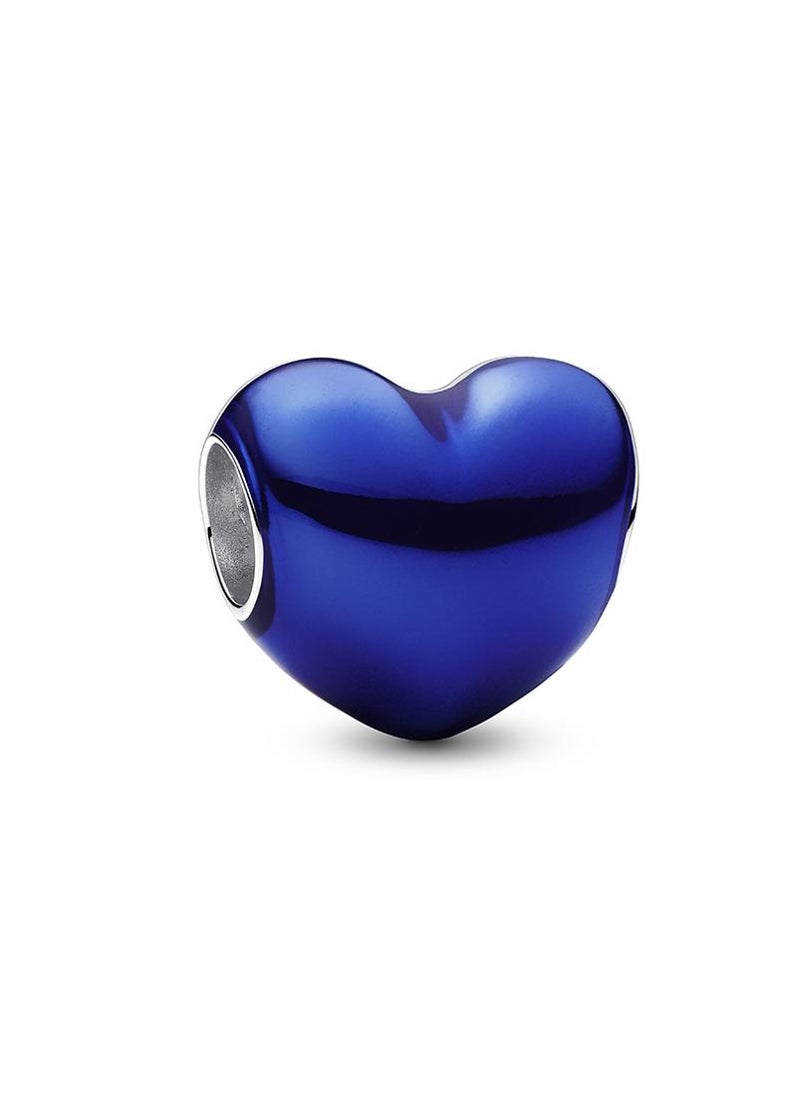 PANDORA Metallic Blue Heart Charm  - Image 3