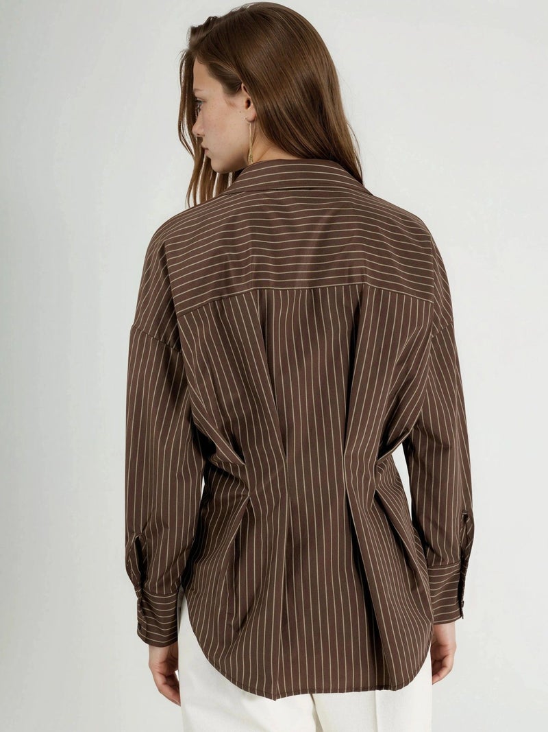 Qustyle QU STYLE Fitted Striped Shirt - Image 4