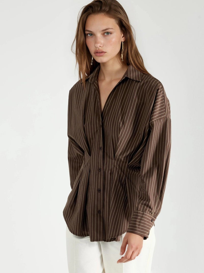 Qustyle QU STYLE Fitted Striped Shirt - Image 2