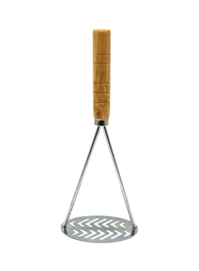 Stainless Steel Potato Masher Silver/Beige 25x8cm - Image 1