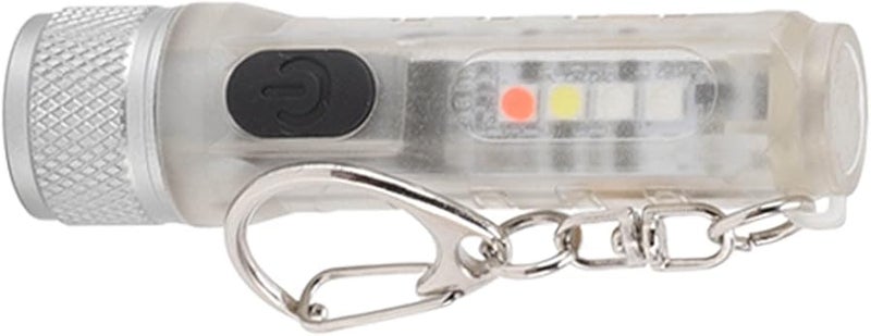 Yosoo USB Rechargeable Mini LED Flashlight Keychain Super Bright Stainless Steel Portable - Image 2