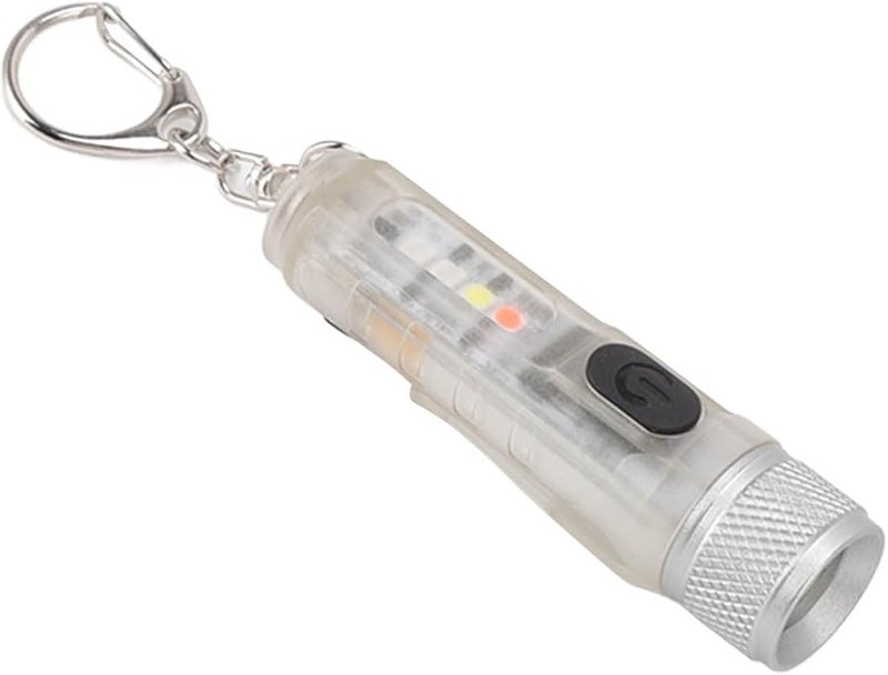 Yosoo USB Rechargeable Mini LED Flashlight Keychain Super Bright Stainless Steel Portable - Image 5