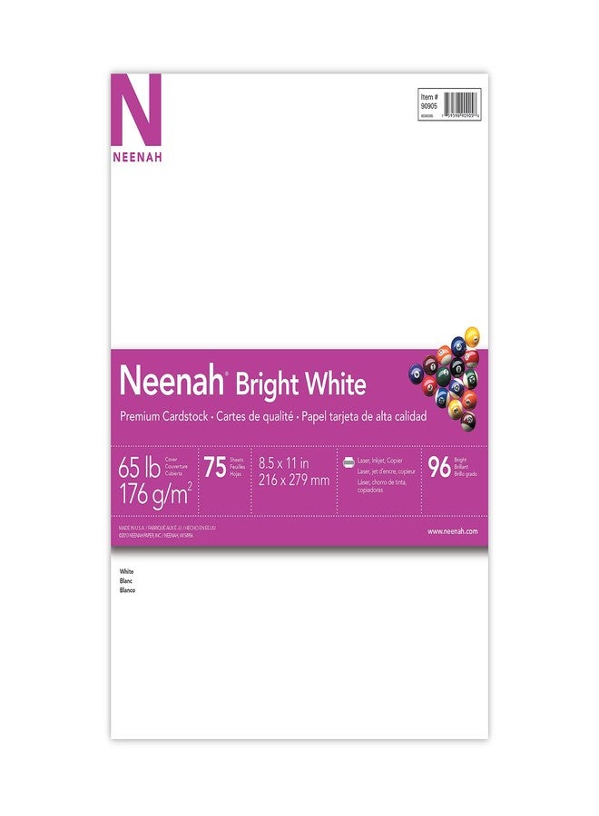 أسترو برايتس ورق مقوى أبيض ساطع من Astrobrights/Neenah، مقاس 8.5 × 11 بوصة، وزن 65 رطل/176 غرام/متر مربع، أبيض، 75 ورقة (90905-02) - قد يختلف التغليف - Image 2