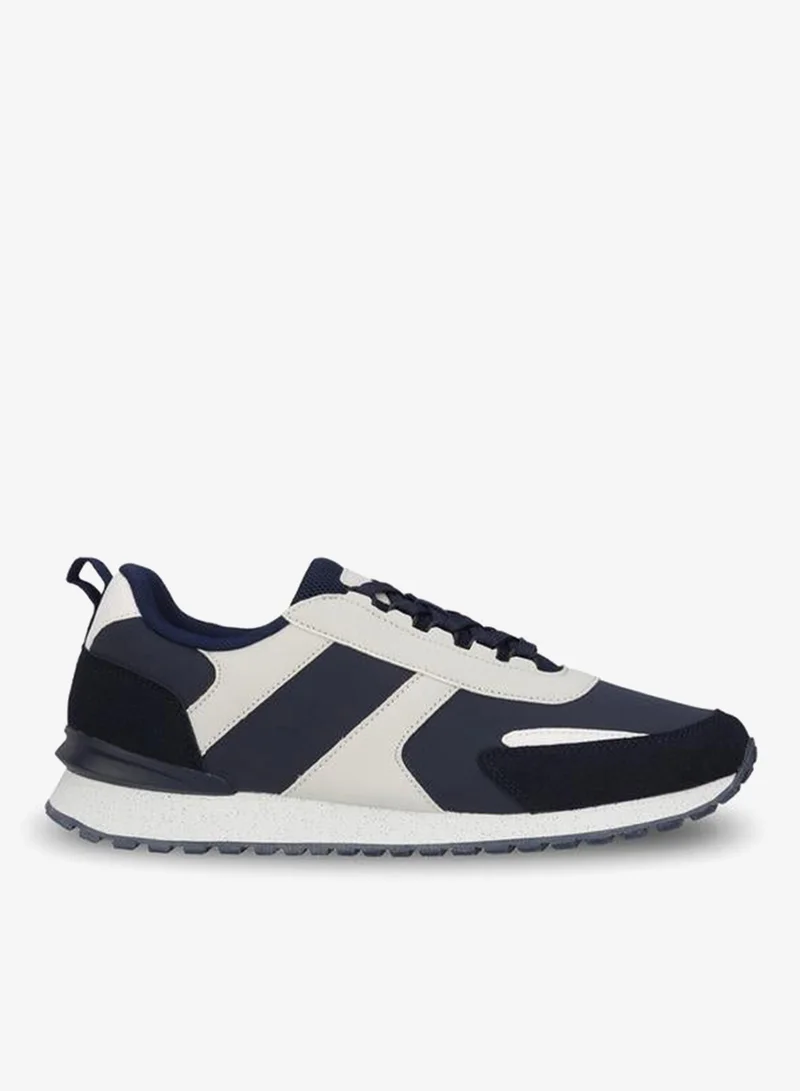 LBL By Shoexpress NAVY Men Textured Lace-Up Ankle Sneakers for Men | Best Price UAE