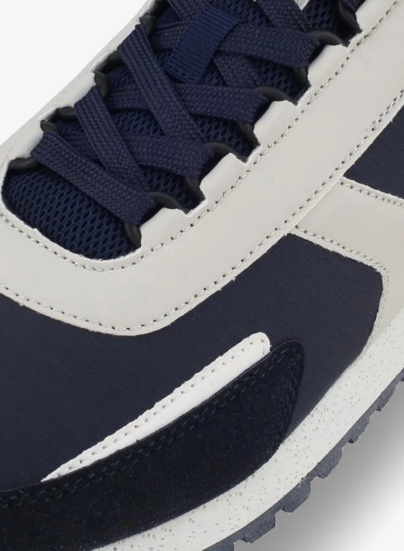 LBL By Shoexpress NAVY Men Textured Lace-Up Ankle Sneakers for Men | Best Price UAE