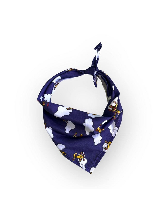 W Brings Airplane & Clouds Dog Bandana| This Stunning Gorgeous Design Dog Bandana Scarf Is Perfect Styling Accessory For Dogs Large, Medium & Small. - Image 2