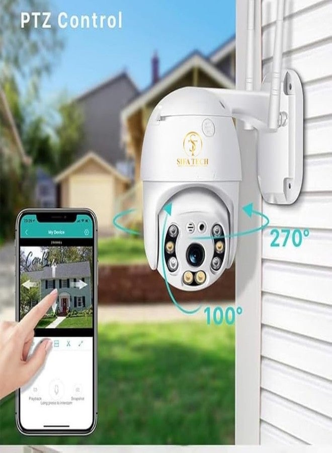 SIFA TECH UltraXR 2MP Outdoor Smart WiFi Wireless IP CCTV Security Camera | Night Vision Colored | 2-Way Audio | Motion Track | Cruise Mode | Support 128 GB Micro SD Card Slot - Image 3