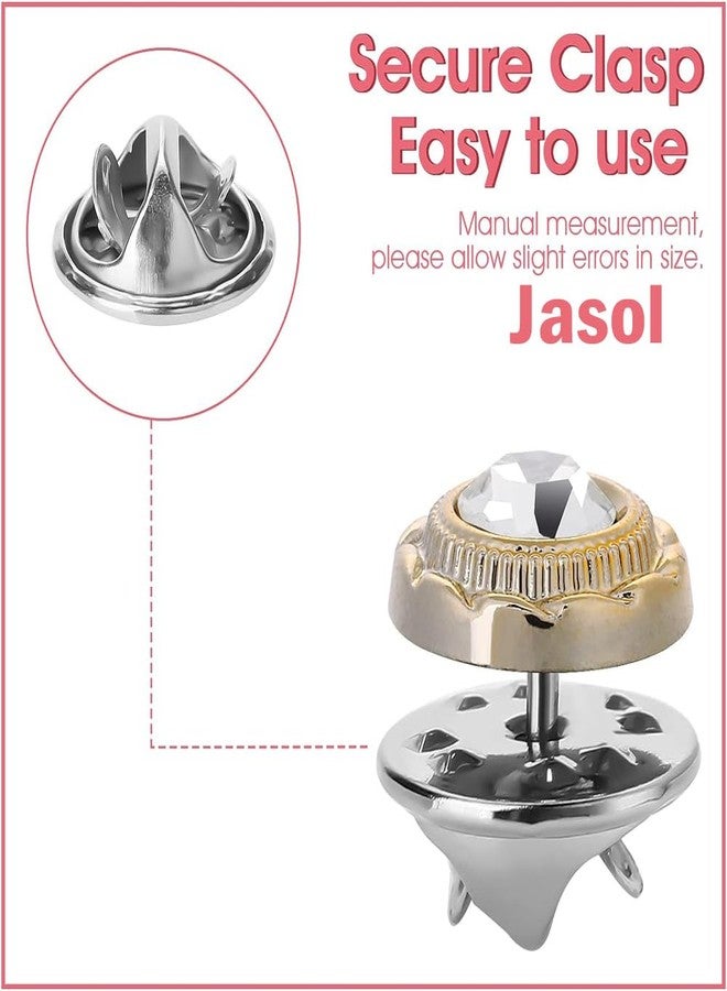 Jasol 40 قطعة من أزرار بروش للنساء، دبابيس بروش مضادة للانكشاف، مشابك أمان للحجاب والساري، أزرار للملابس والفساتين والحقائب، ديكورات يدوية، بدون خياطة وقابلة للإزالة - Image 5
