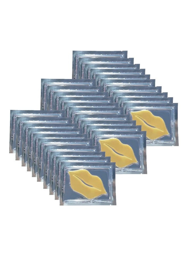 NIYET 30 Pieces Of Moisturizing Collagen Crystal Lip Mask Antiageing & Anti Chapped Reduce Lip Wrinkles Fade Lip Color Make Skin Smooth And Firm Collagen Lip Pieces (Goldlip Mask) … - Image 1