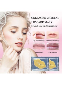 NIYET 30 Pieces Of Moisturizing Collagen Crystal Lip Mask Antiageing & Anti Chapped Reduce Lip Wrinkles Fade Lip Color Make Skin Smooth And Firm Collagen Lip Pieces (Goldlip Mask) …  - Image 2