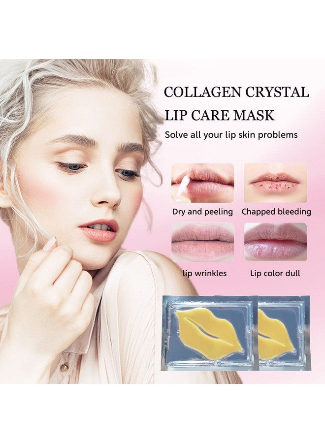 NIYET 30 Pieces Of Moisturizing Collagen Crystal Lip Mask Antiageing & Anti Chapped Reduce Lip Wrinkles Fade Lip Color Make Skin Smooth And Firm Collagen Lip Pieces (Goldlip Mask) … - Image 2
