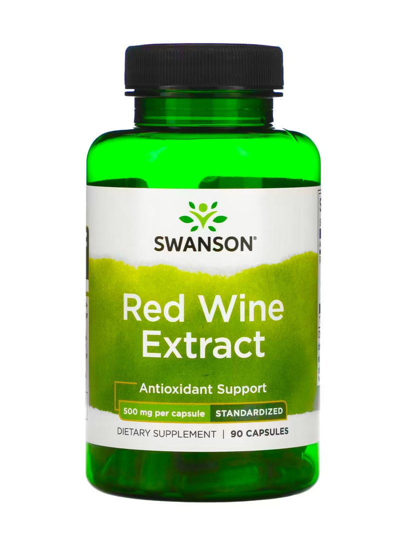 سوانسون مستخلص النبيذ الأحمر  500 ملجم  90 كبسولة
