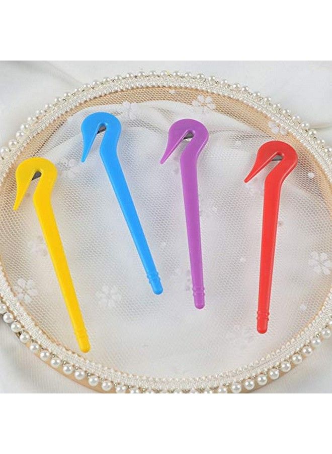 Lucktao 4Pcs Pony Pick Hair Elastic Band Cutter With 50Pcs Colored Rubber Hair Ties - Image 5