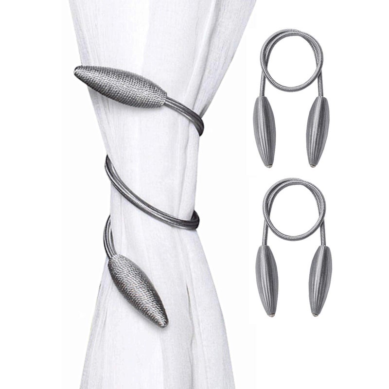 SWTOOL 2Pack Curtain Holdbacks Curtains Tiebacks Home Decorative Window Drape Twist TieBacks Random Modelling Curtain Holdbacks Silver