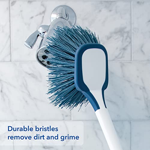 Unger EZ Reach Shower Tub and Tile Scrub Brush, Crevice Bathroom Cleaning Supplies, Non-Scratch Scrubber Tool for Showers, Fixtures, Bathtubs, Drains, Grout, and Marble - Image 3