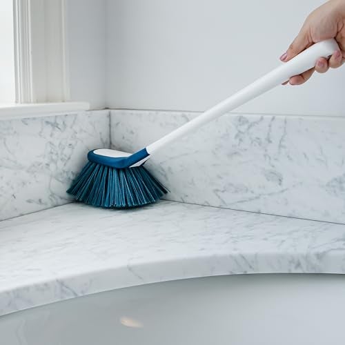 Unger EZ Reach Shower Tub and Tile Scrub Brush, Crevice Bathroom Cleaning Supplies, Non-Scratch Scrubber Tool for Showers, Fixtures, Bathtubs, Drains, Grout, and Marble - Image 5