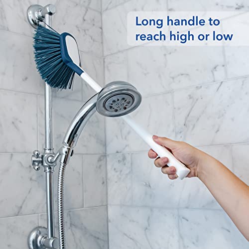 Unger EZ Reach Shower Tub and Tile Scrub Brush, Crevice Bathroom Cleaning Supplies, Non-Scratch Scrubber Tool for Showers, Fixtures, Bathtubs, Drains, Grout, and Marble - Image 2