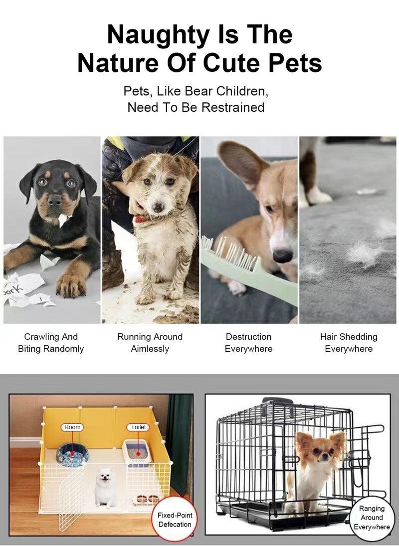 Kidle DIY Pet Playpen Crate Pet Cage Kennel Puppy Playpen Pet Portable Metal Wire Yard Fence Indoor 72*72*47cm  - Image 4