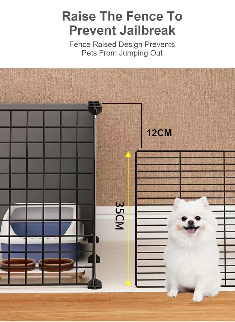 Kidle DIY Pet Playpen Crate Pet Cage Kennel Puppy Playpen Pet Portable Metal Wire Yard Fence Indoor 72*72*47cm  - Image 5