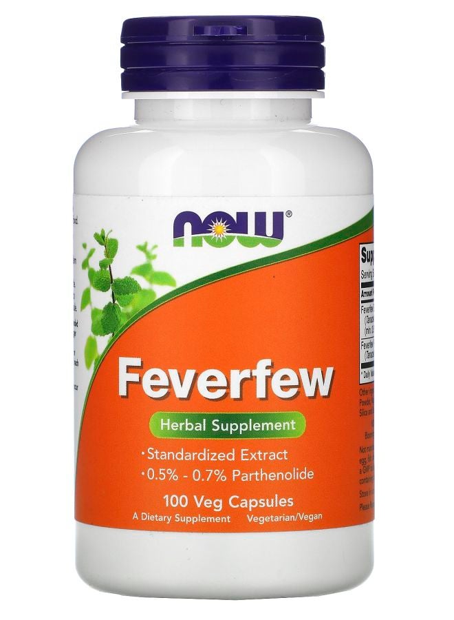 now Feverfew 100 Veg Capsules